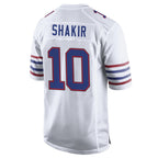 Kooe B.Bills #10 Khalil Shakir Player White Alternate Home Game Stitched Jerseys