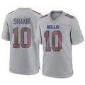 Kooe B.Bills #10 Khalil Shakir Player Gray Replica Game Stitched Jerseys