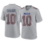Kooe B.Bills #10 Khalil Shakir Player Gray Replica Game Stitched Jerseys