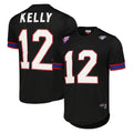 Kooe B.Bills #12 Jim Kelly Player Black Mitchell & Ness Replica Mesh Limited Stitched Jerseys