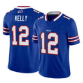 Kooe B.Bills #12 Jim Kelly Player Royal Vapor F.U.S.E. Limited Home Game Stitched Jerseys