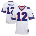 Kooe B.Bills #12 Jim Kelly Player White Mitchell & Ness XXV Throwback Limited Stitched Jerseys