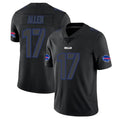 Kooe B.Bills #17 Josh Allen Player Black Impact Limited Home Game Stitched Jerseys