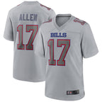 Kooe B.Bills #17 Josh Allen Player Gray Fashion Home Game Stitched Jerseys