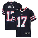 Kooe B.Bills #17 Josh Allen Player Navy Inverted  Home Game Stitched Jerseys