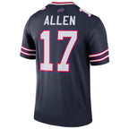 Kooe B.Bills #17 Josh Allen Player Navy Inverted  Legend Game Stitched Jerseys