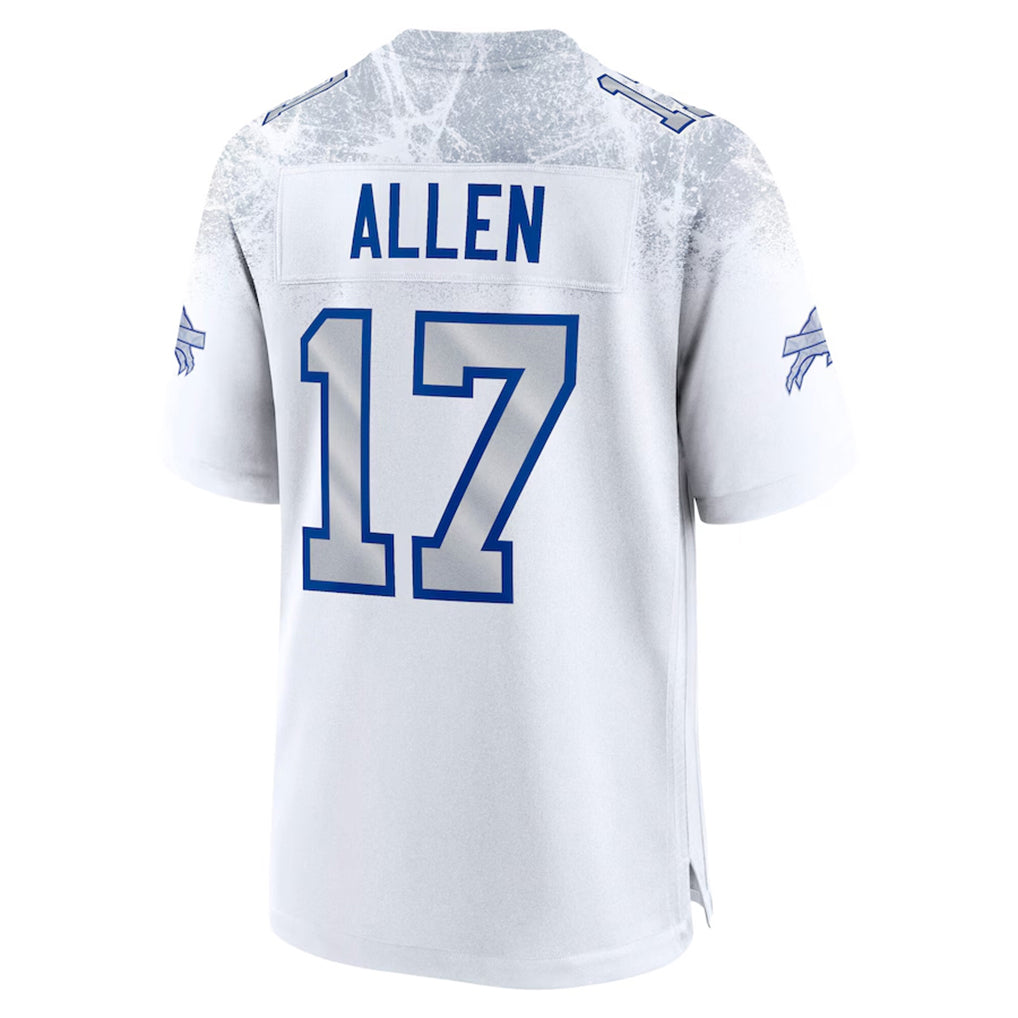 Kooe B.Bills #17 Josh Allen Player White Rivalries Collection Game Stitched Jerseys