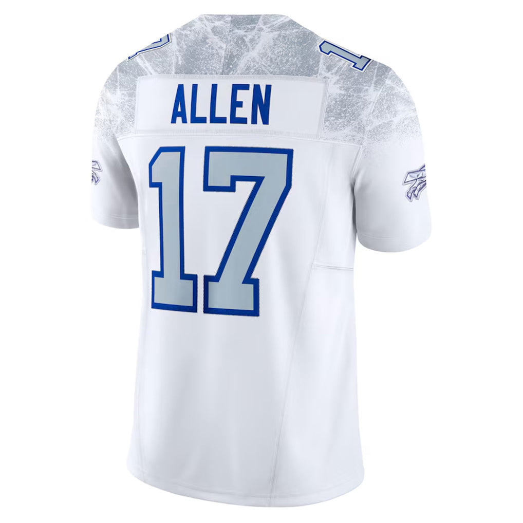 Kooe B.Bills #17 Josh Allen Player White Rivalries Collection Vapor Limited Stitched Jerseys