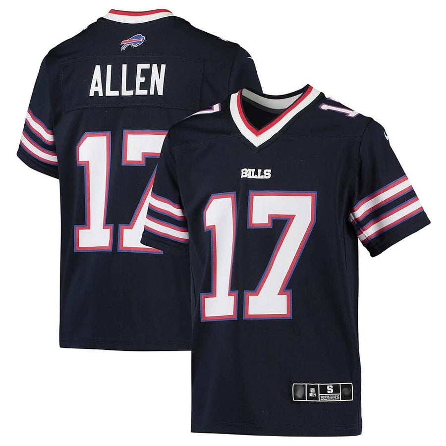 Kooe B.Bills #17 Josh Allen Player Navy Inverted  Game Stitched Jerseys