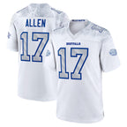 Kooe B.Bills #17 Josh Allen Player White Rivalries Collection Game Stitched Jersey