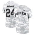 Kooe B.Bills #24 Cole Bishop Player Arctic Camo Salute to Service T-Shirt Hoodies Stitched Jerseys