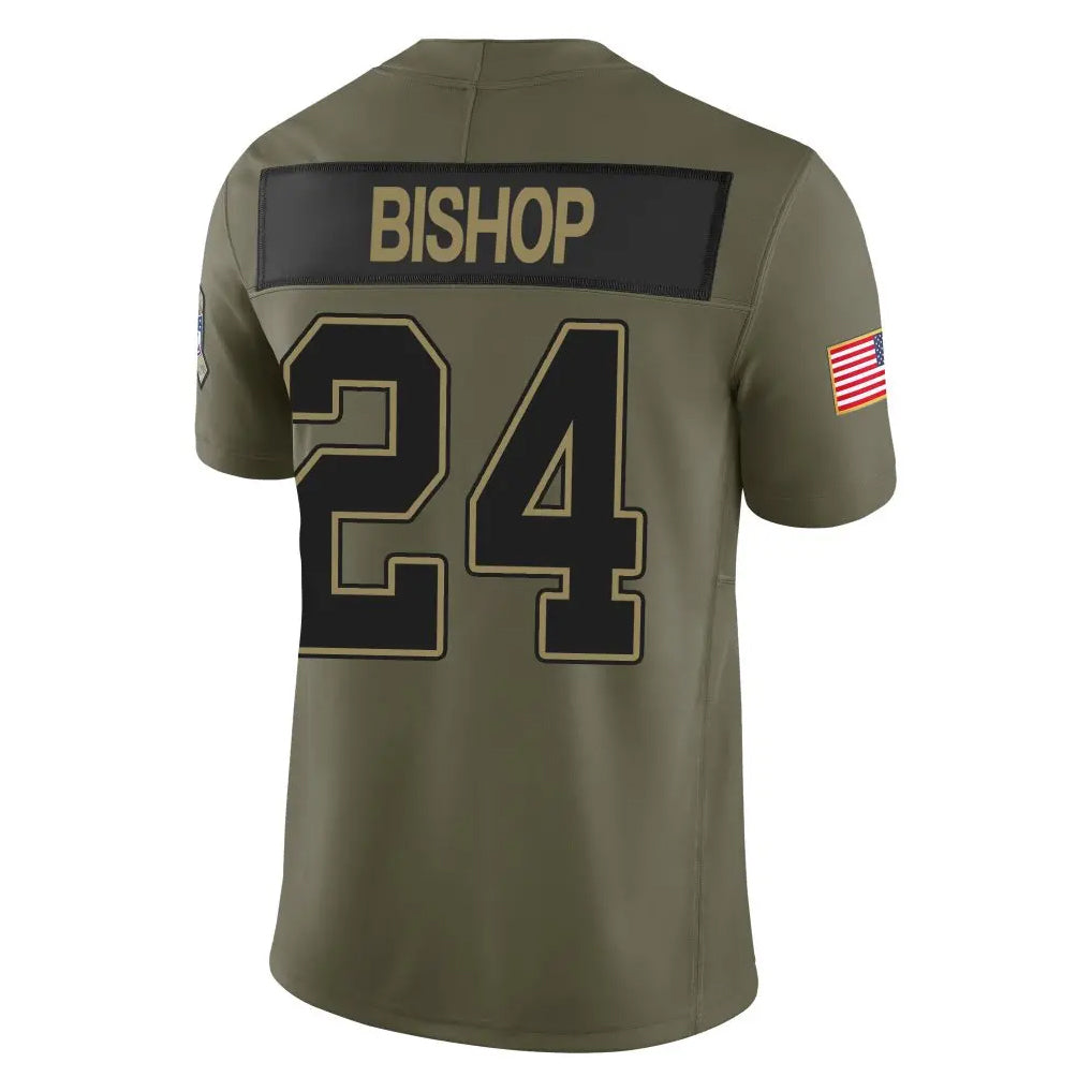 Kooe B.Bills #24 Cole Bishop Player Olive Salute To Service Limited Home Game Stitched Jerseys