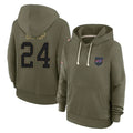 Kooe B.Bills #24 Cole Bishop Player Olive Salute to Service Hoodies Stitched Jerseys
