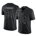 Kooe B.Bills #34 Thurman Thomas Player Black RFLCTV Limited Stitched Jerseys