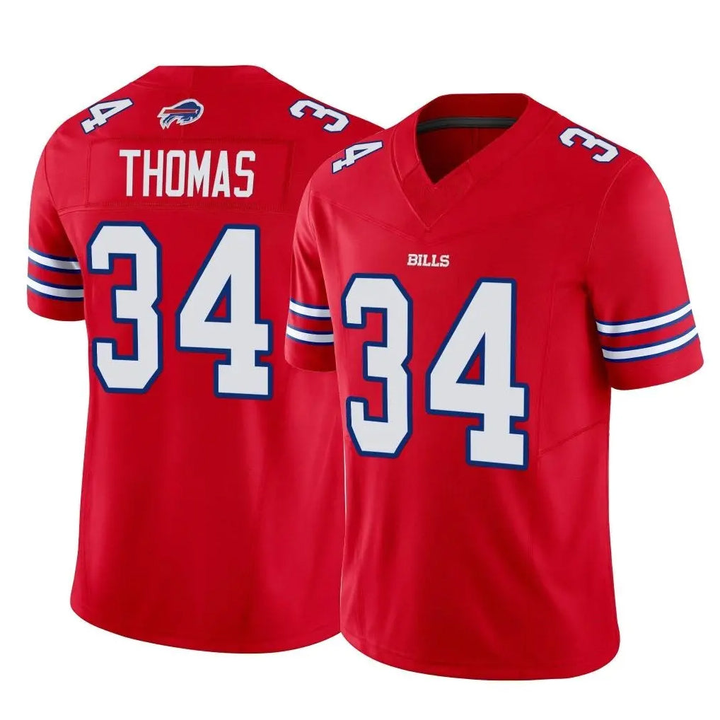 Kooe B.Bills #34 Thurman Thomas Player Red Vapor F.U.S.E. Limited Home Game Stitched Jerseys
