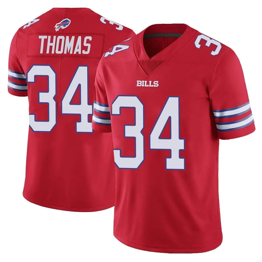 Kooe B.Bills #34 Thurman Thomas Player Red Vapor Untouchable Limited Home Game Stitched Jerseys