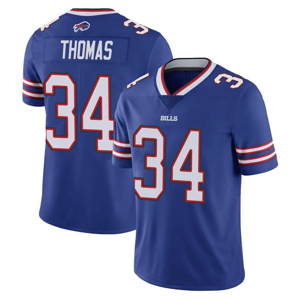 Kooe B.Bills #34 Thurman Thomas Player Royal Vapor Untouchable Limited Stitched Jerseys