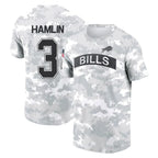Kooe B.Bills #3 Damar Hamlin Player Arctic Camo Salute to Service T-Shirt Hoodies Stitched Jerseys