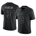 Kooe B.Bills #3 Damar Hamlin Player Black RFLCTV Limited Stitched Jerseys