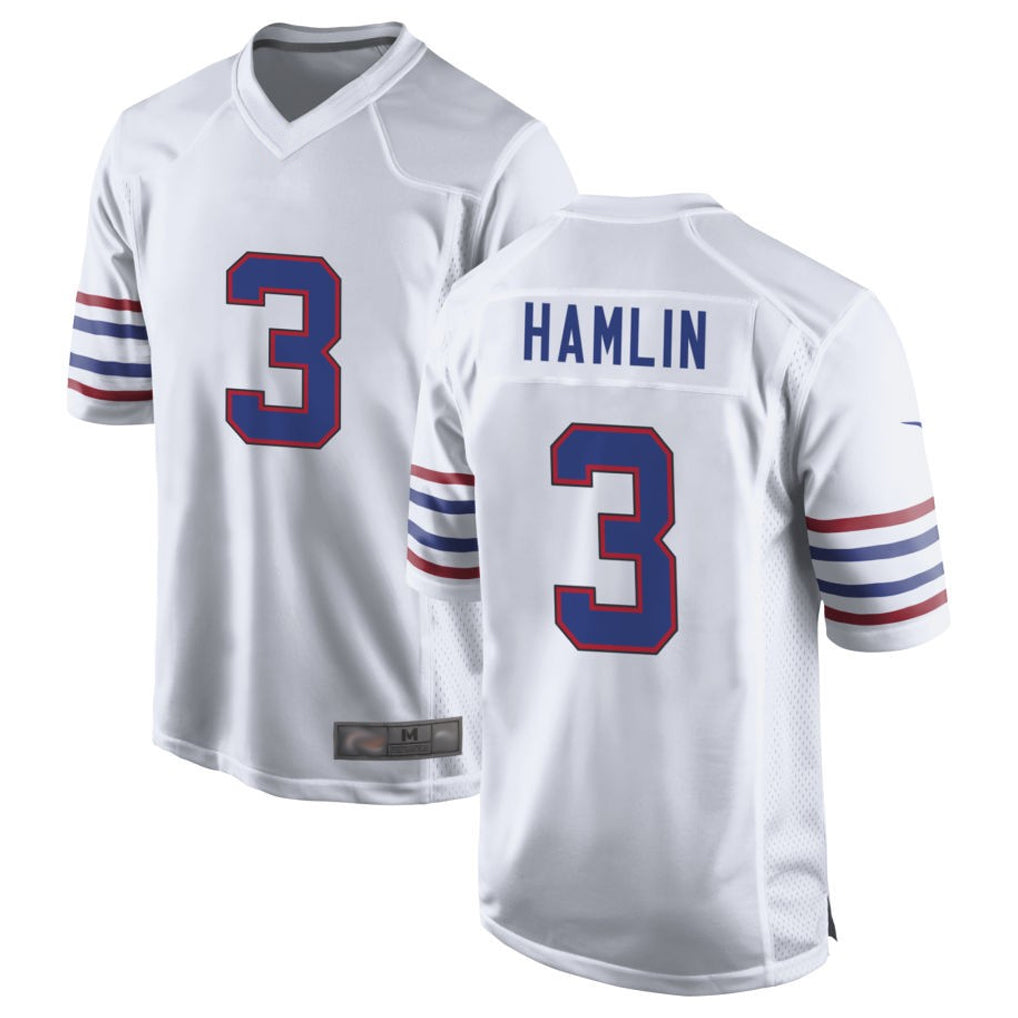 Kooe B.Bills #3 Damar Hamlin Player White Alternate Game Stitched Jerseys