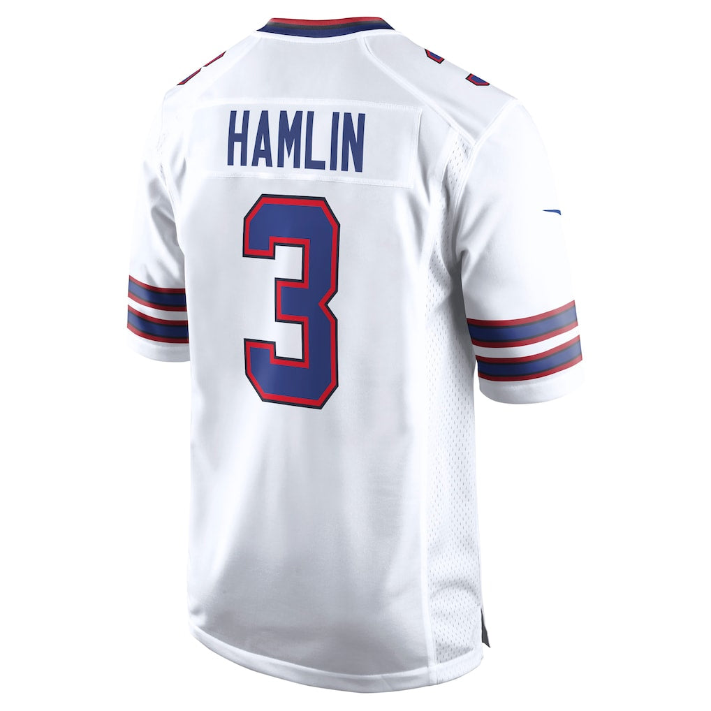 Kooe B.Bills #3 Damar Hamlin Player White Home Game Stitched Jerseys
