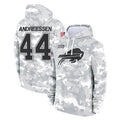 Kooe B.Bills #44 Joe Andreessen Player Arctic Camo Salute to Service Hoodies Limited Stitched Jerseys