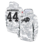 Kooe B.Bills #44 Joe Andreessen Player Arctic Camo Salute to Service Hoodies Limited Stitched Jerseys