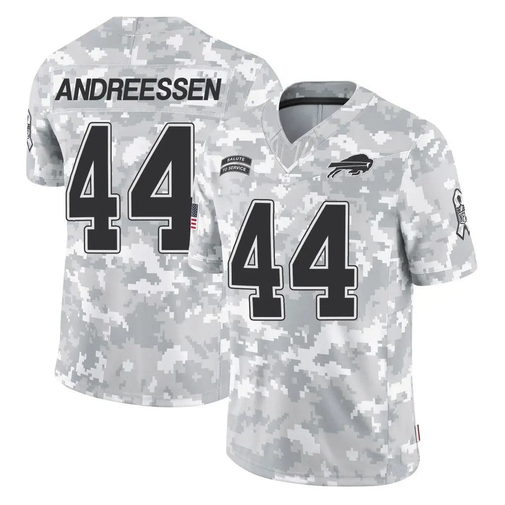 Kooe B.Bills #44 Joe Andreessen Player Arctic Camo Salute to Service Limited Stitched Jerseys