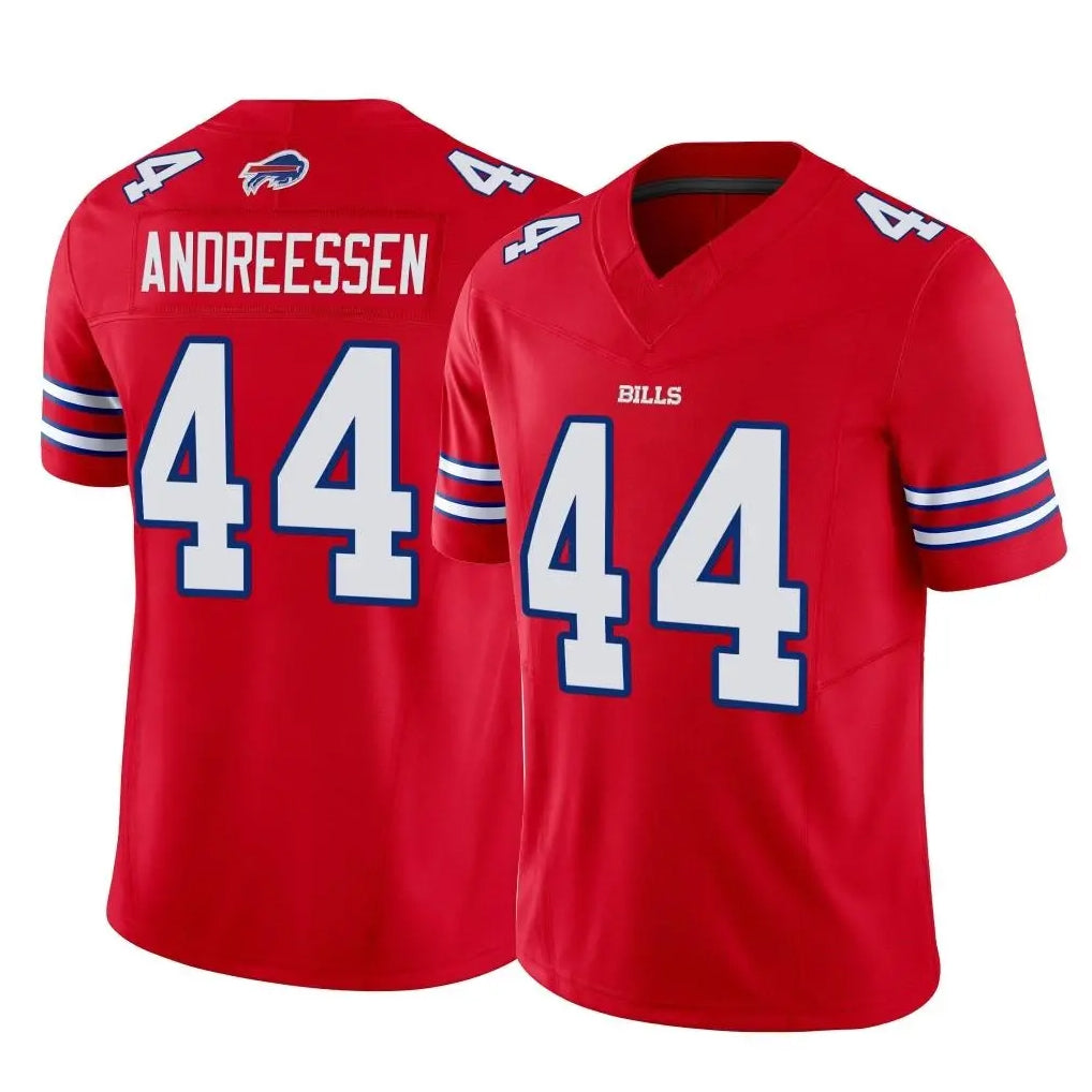 Kooe B.Bills #44 Joe Andreessen Player Red Vapor F.U.S.E. Limited Home Game Stitched Jerseys