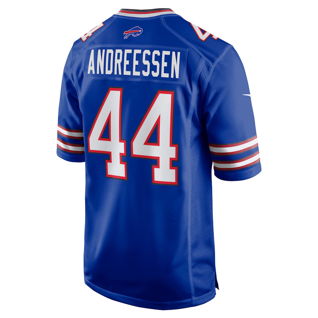 Kooe B.Bills #44 Joe Andreessen Player Royal Home Game Stitched Jerseys