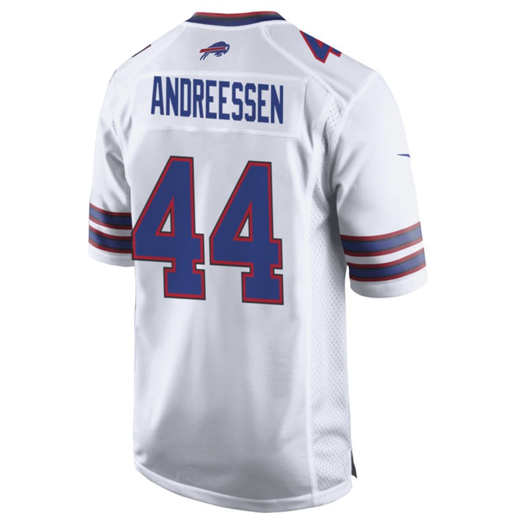 Kooe B.Bills #44 Joe Andreessen Player White Home Game Stitched Jerseys