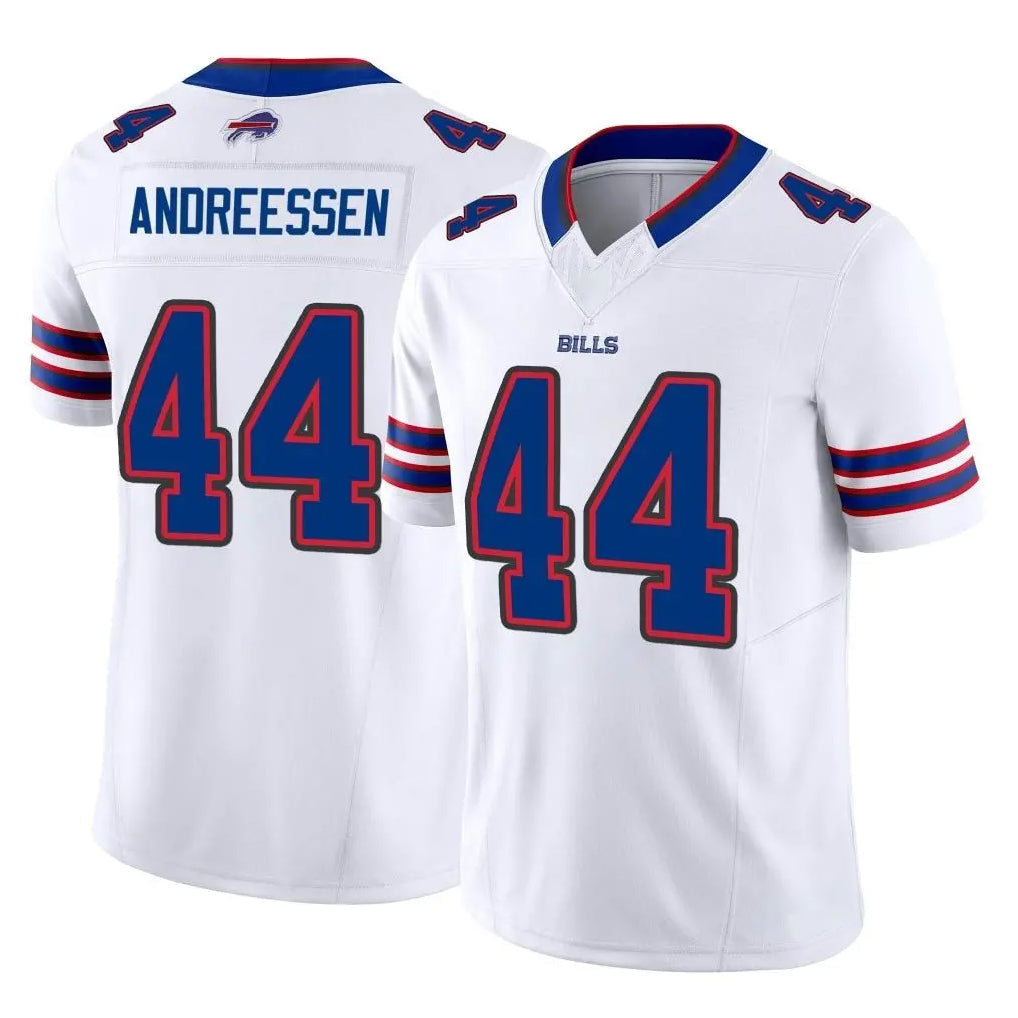 Kooe B.Bills #44 Joe Andreessen Player White Vapor F.U.S.E. Limited Home Game Stitched Jerseys