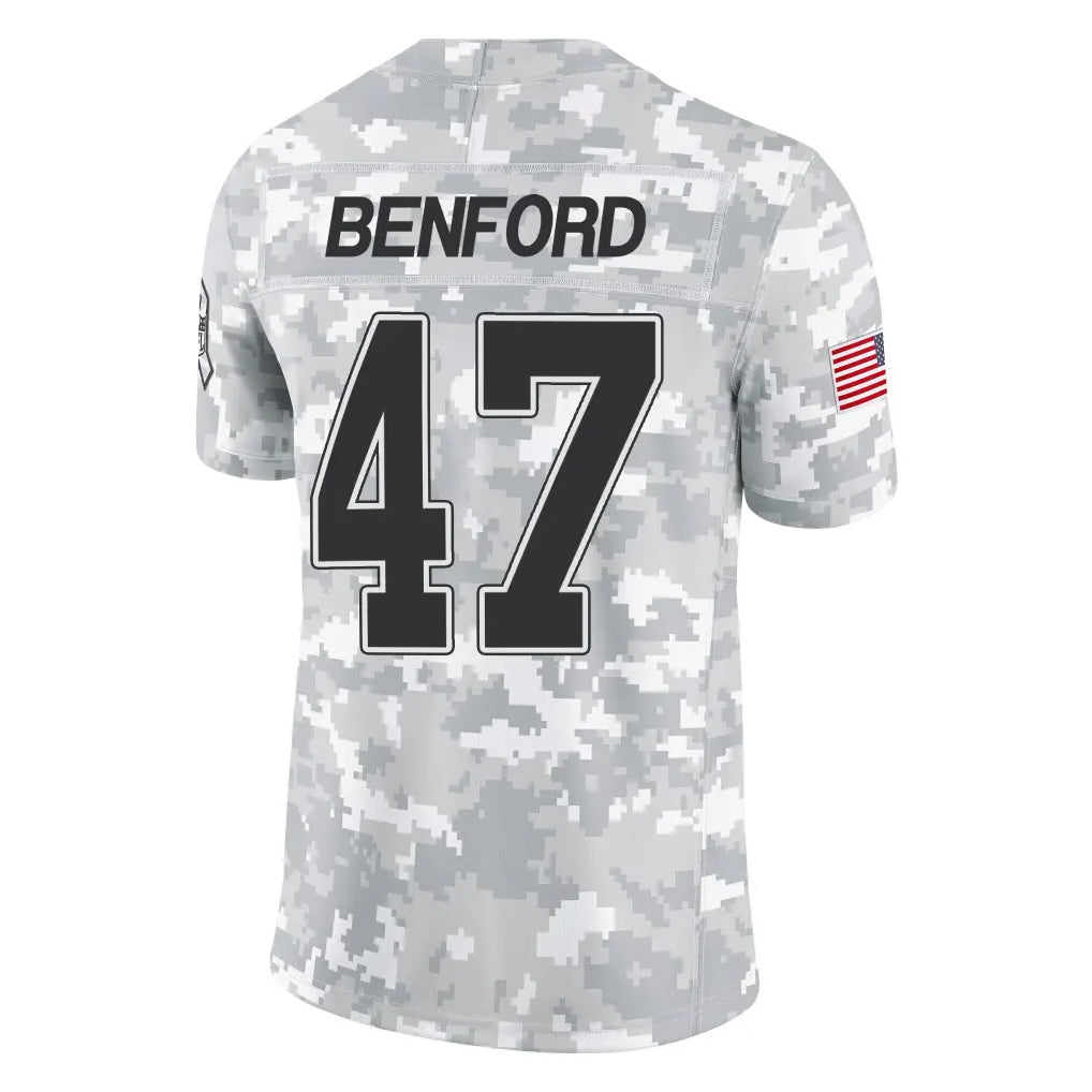 Kooe B.Bills #47 Christian Benford Player Arctic Camo Salute to Service Limited Stitched Jerseys
