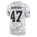 Kooe B.Bills #47 Christian Benford Player Arctic Camo Salute to Service Limited Stitched Jerseys