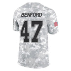 Kooe B.Bills #47 Christian Benford Player Arctic Camo Salute to Service Limited Stitched Jerseys