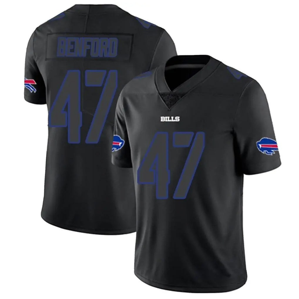 Kooe B.Bills #47 Christian Benford Player Black Impact Limited Stitched Jerseys