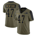 Kooe B.Bills #47 Christian Benford Player Olive Salute To Service Limited Stitched Jerseys