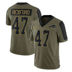 Kooe B.Bills #47 Christian Benford Player Olive Salute To Service Limited Stitched Jerseys