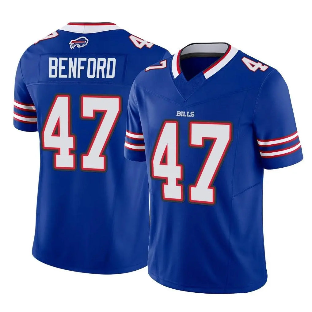 Kooe B.Bills #47 Christian Benford Player Royal Vapor F.U.S.E. Limited Home Game Stitched Jerseys