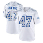 Kooe B.Bills #47 Christian Benford Player White Rivalries Collection Limited Stitched Jerseys