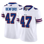 Kooe B.Bills #47 Christian Benford Player White Vapor F.U.S.E. Limited Home Game Stitched Jerseys