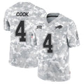 Kooe B.Bills #4 James Cook III Player Arctic Camo Salute to Service Limited Stitched Jerseys