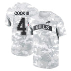 Kooe B.Bills #4 James Cook III Player Arctic Camo Salute to Service T-Shirt Hoodies Stitched Jerseys