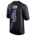 Kooe B.Bills #4 James Cook III Player Black Carbon Fashion Stitched Jerseys