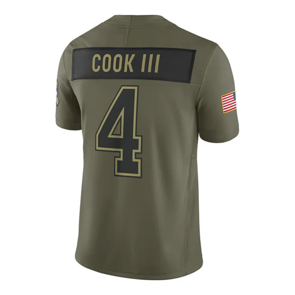 Kooe B.Bills #4 James Cook III Player Olive Salute to Service Limited Home Game Stitched Jerseys
