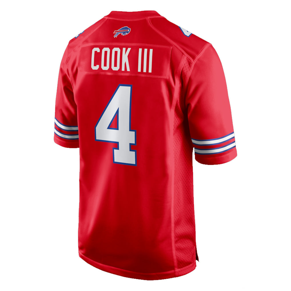 Kooe B.Bills #4 James Cook III Player Red Home Game Stitched Jerseys
