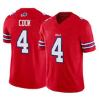 Kooe B.Bills #4 James Cook III Player Red Vapor F.U.S.E. Jersey Limited Home Game Stitched Jerseys