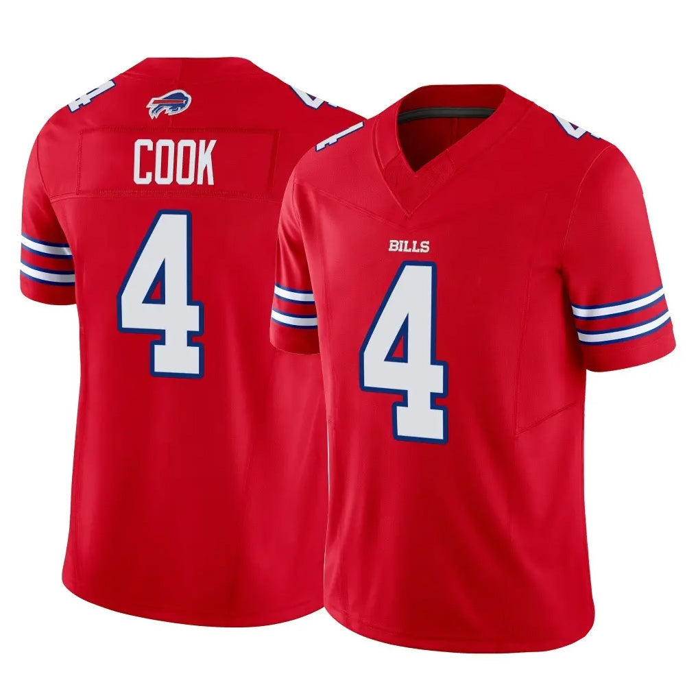 Kooe B.Bills #4 James Cook III Player Red Vapor F.U.S.E. Jersey Limited Home Game Stitched Jerseys