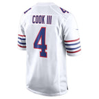 Kooe B.Bills #4 James Cook III Player White Alternate Game Stitched Jerseys