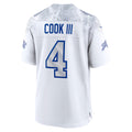 Kooe B.Bills #4 James Cook III Player White Rivalries Collection Game Stitched Jerseys